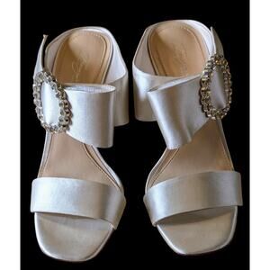 Imagine Vince Camuto IM-WESTCOTT Heels Shoes 6M Ivory Satin EUC!